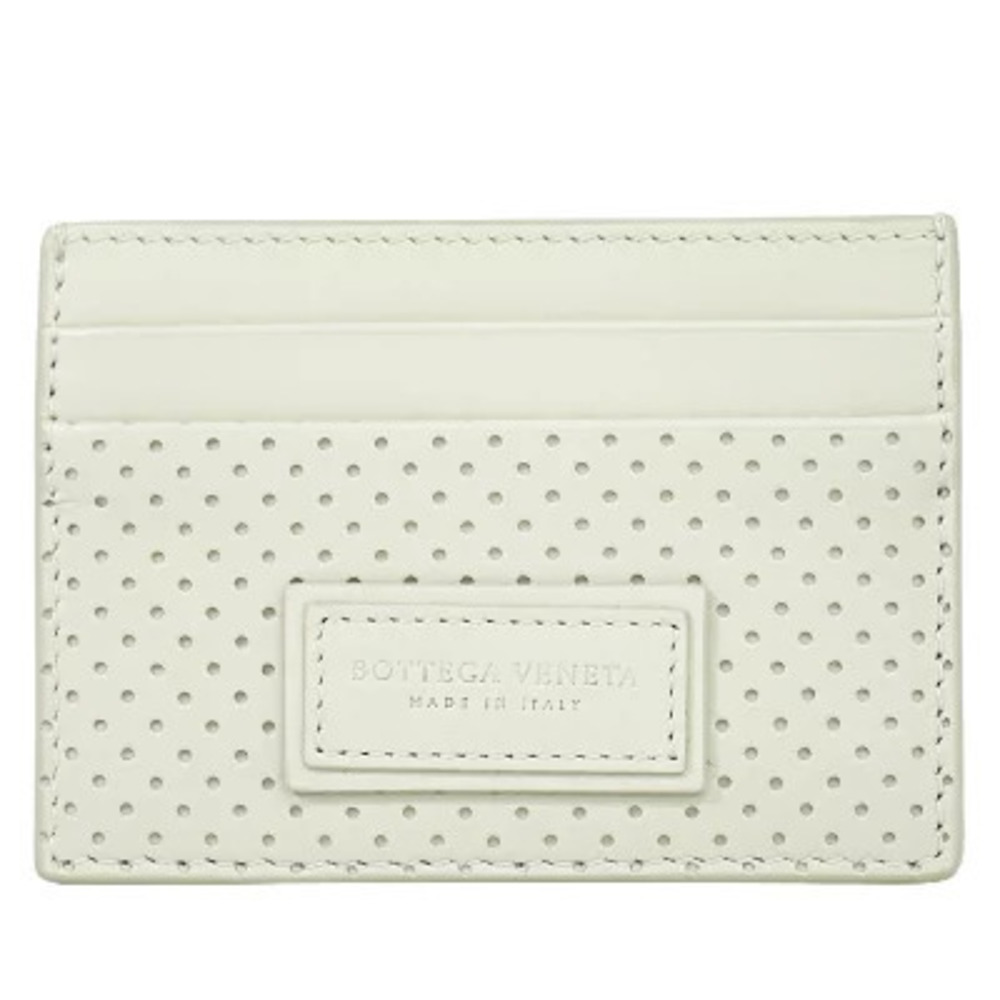 Bottega Veneta Leather Card Case Wallet Business Holder Colored Cream